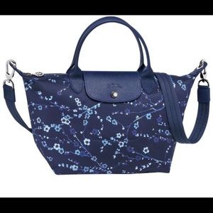 Authentic Longchamp Le Pliage Neo Navy Sakura Bag